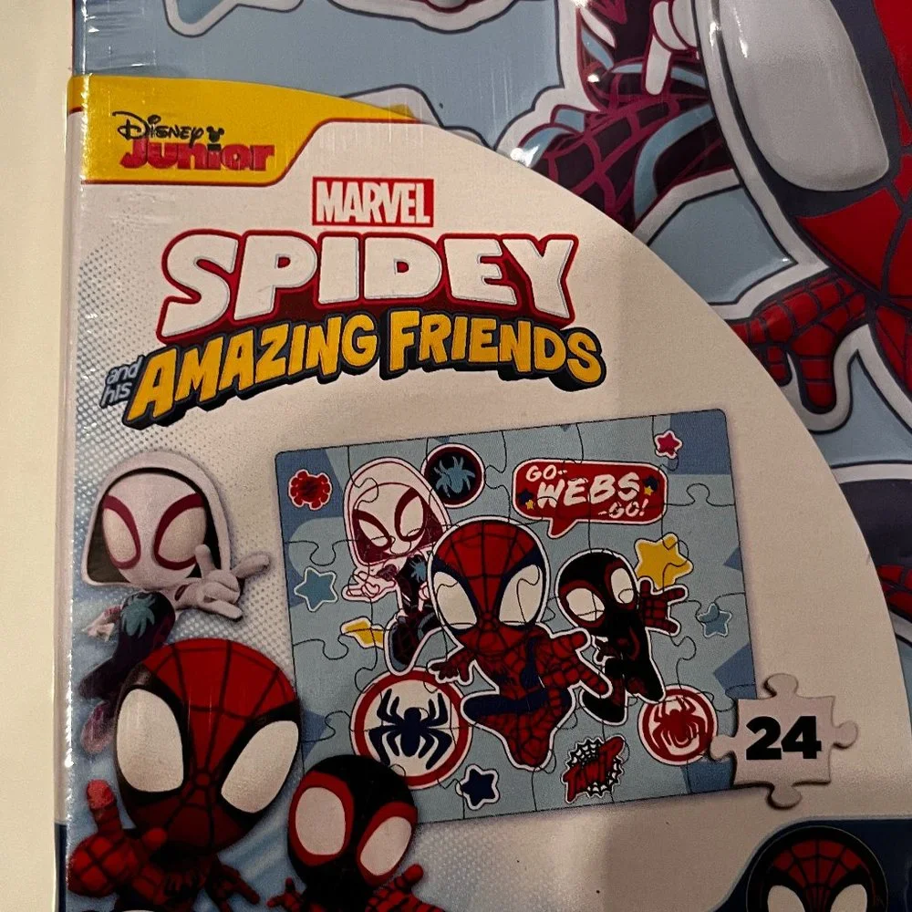 SpiderMan (Spidey & Friends - Marvel‎ Junior Lunchbox Puzzle - 24 pps - New -x